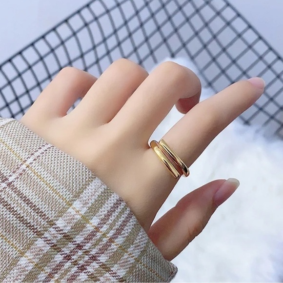 ⭐️new Gold over 925 Sterling Silver Twisted Bar Ring - Picture 8 of 10